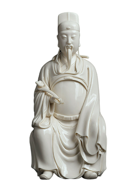 戴玉堂陶瓷郑清海《如意文昌帝君》收藏非遗商务送礼摆件家居饰品
