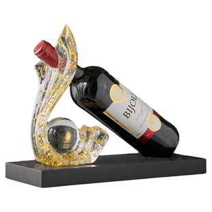 创意红酒架摆件轻奢高档玄关客厅装饰品餐边柜红酒瓶架托高端大气