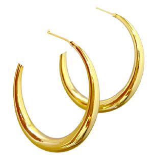 三生三生款4cm大圈耳环女小众轻奢个性夸张网红时尚百搭圆圈耳圈