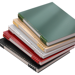 B5活页本初中生高中生专用不硌手可拆卸环扣线圈本a5a4加厚简约大学生考研笔记本本子记事纸日记本高颜值复古