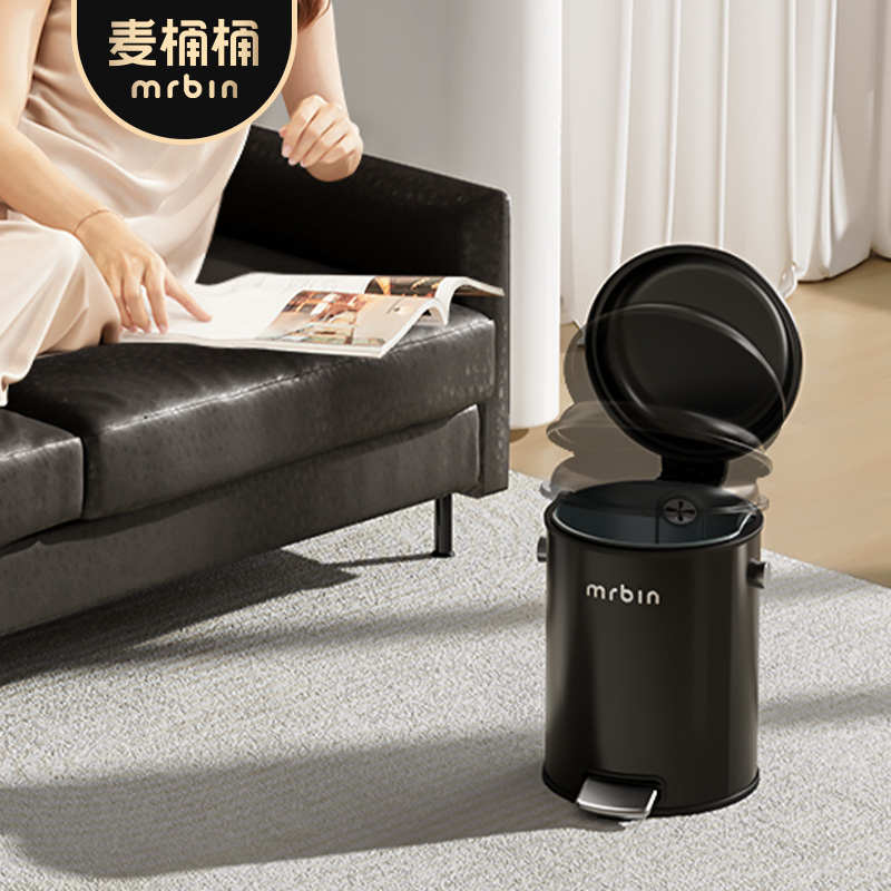 麦桶桶客厅垃圾桶家用大容量带盖高颜值厨房脚踏式2025新款卫生间