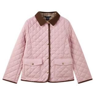 eland kids衣恋童装女童棉服2025年冬新品学院风休闲翻领甜美外套