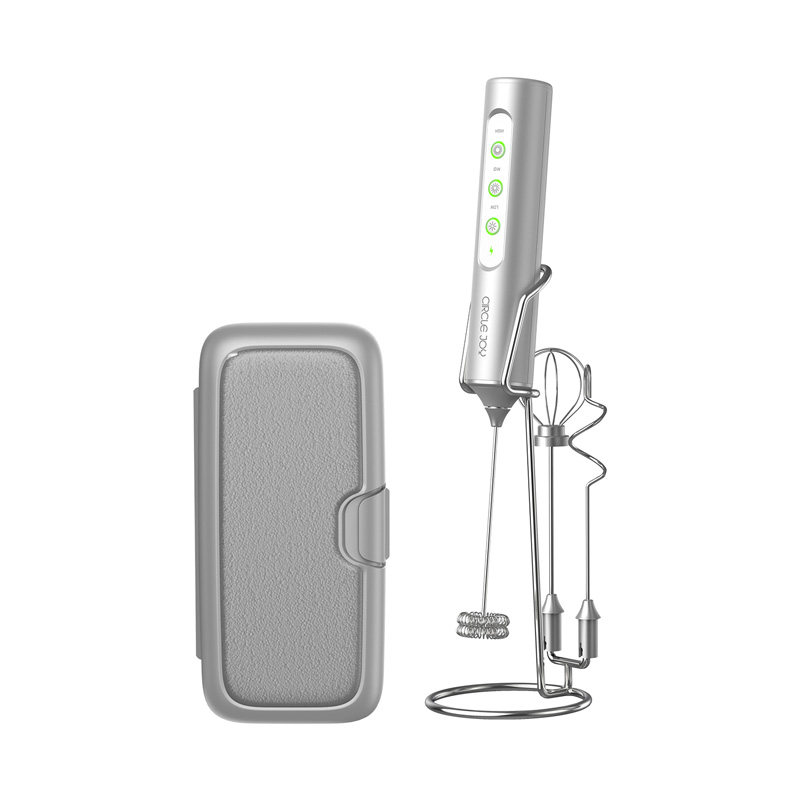 圆乐打奶泡器咖啡打泡器家用电动奶泡机牛奶搅拌器手持打发器收纳