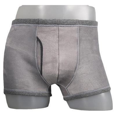 铮盛冬季中老年保暖裤加绒加厚平角内裤男士侧开口抗寒保暖短裤衩