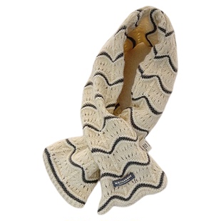 儿童围巾秋冬保暖波纹交叉围脖男童女孩针织毛线防风护颈宝宝脖套