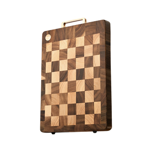 咚西棋盘格切菜板抗菌防霉家用案板食品级耐砍剁菜板黑胡桃木砧板