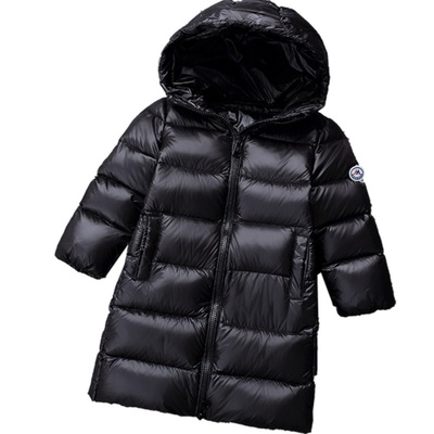 儿童羽绒服中长款连帽加厚过膝