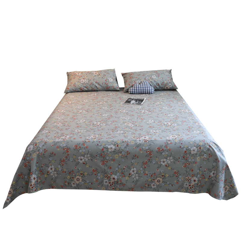 ins小碎花纯棉床单单件全棉宿舍床罩少女心1.5m1.8米被单床上用品