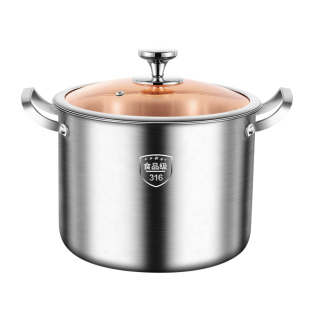 铿锵高汤锅316不锈钢汤锅加厚家用大容量燃气电磁炉煮锅炖锅汤桶
