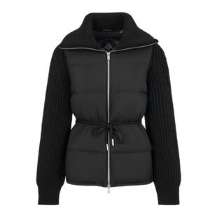 MOOSE KNUCKLES 女士拼接收腰鹅绒小剪刀羽绒服