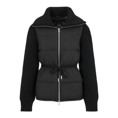 MOOSE KNUCKLES 女士拼接收腰鹅绒小剪刀羽绒服