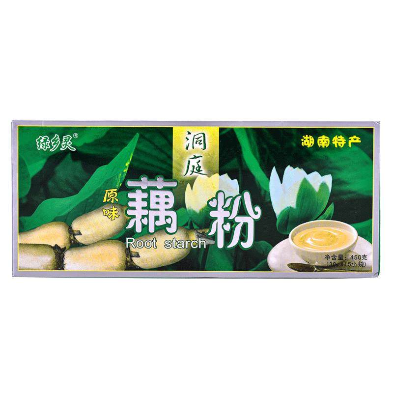 绿乡灵正宗原味藕粉早餐小袋装桂花莲子藕粉无添加蔗糖洞庭莲藕粉