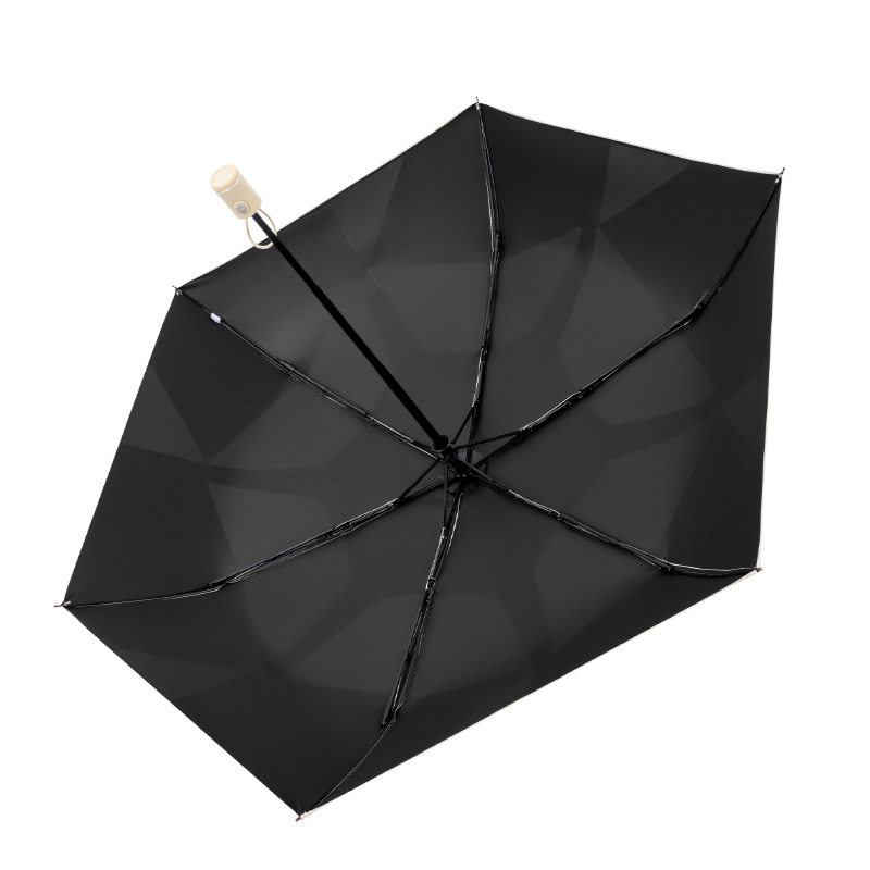 全自动超轻免折叠黑胶晴雨伞