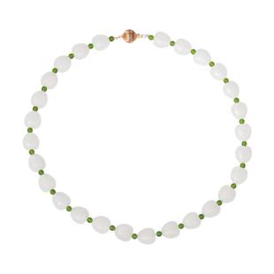 和合玉器和田玉羊脂白玉碧玉茉莉花项链高端系列高定玉石颈链女