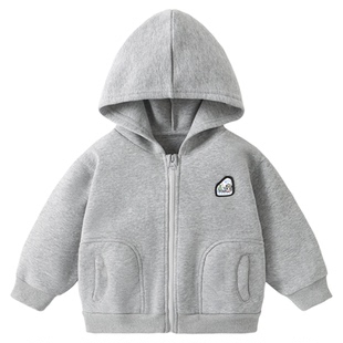 咔咔熊猫宝宝休闲外套春装儿童春款连帽衫男童上衣春季童装衣服潮