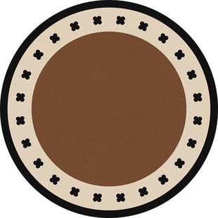 圆桌垫中古风圆形餐桌布防水防油免洗茶几垫子桌面保护垫台布盖布