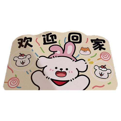 入户门垫家用卡通玄关pvc地垫蹭土蹭泥防滑防水免洗进门除尘脚垫