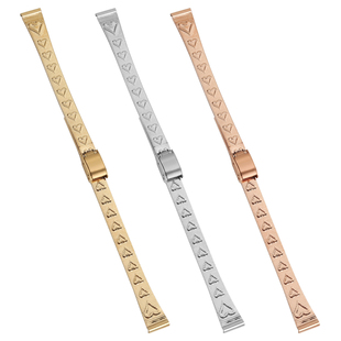 适配DW手表女QUADRO系列复古小方糖迷你小方表米兰精钢爱心表带10