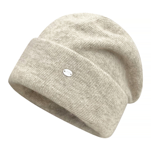 软糯100%纯羊毛针织帽子女秋冬保暖护耳大头围堆堆帽冷帽毛线帽男