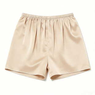 夏季100％桑蚕丝女真丝打底裤安全裤平角丝绸宽松短裤加大S-5XL