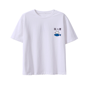 夏季薄款别致短袖t恤女装2024年新款夏装印花计感小众上衣显瘦潮