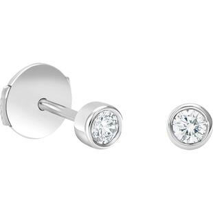 【礼物】De Beers 戴比尔斯 Clea 18K白金钻石耳钉