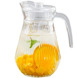 冷水壶玻璃耐高温大容量泡茶壶家用凉白开水杯冰箱扎壶凉水壶套装