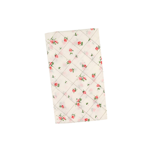 日本进口小纹工房60支Lawn棉面料舒适夏季柔软服装布印染菱格玫瑰