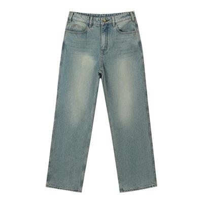 stsnzbbfer本依凡秋款阔腿牛仔裤休闲直筒通勤长裤女0131