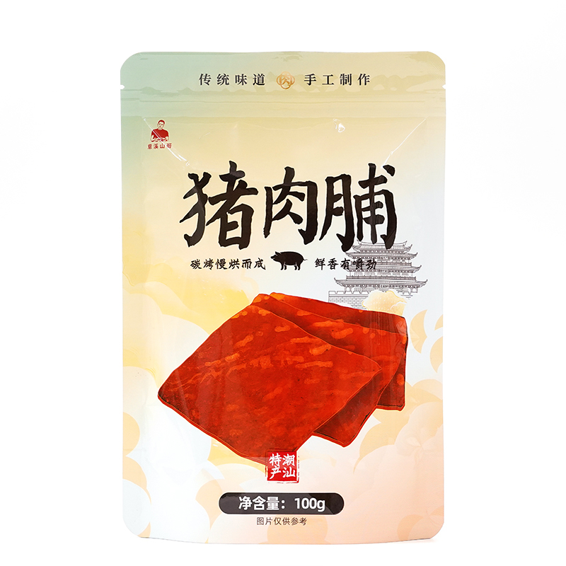 潮州山哥碳烤猪肉脯潮汕特产猪肉干零食回味手撕大片蜜汁猪肉脯干