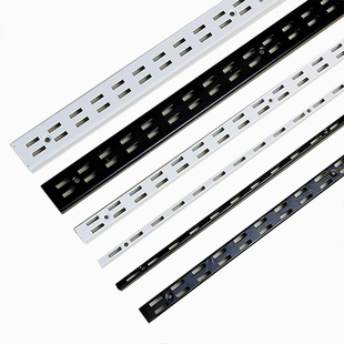 加厚上墙烤漆黑色双排AA柱白色窄小a宽面单排柱服装店货架立柱条