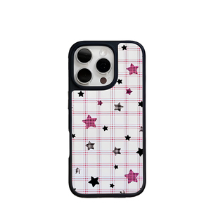三掌柜的壳壳 格纹星语 适用苹果17Promax手机壳磁吸iPhone17Pro黑边17Magsafe新款15Pro时尚13高级16Promax