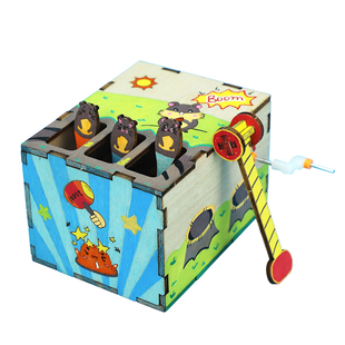 科技小制作DIY打地鼠模型科学小实验发明教具模型手工玩具材料包