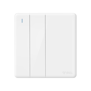 公牛86型三开多控中途开关三联开关三控一灯双控中继开关面板g28