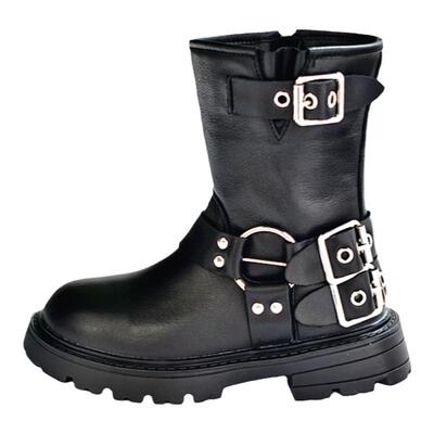 贝然真皮马丁靴女童秋冬皮靴