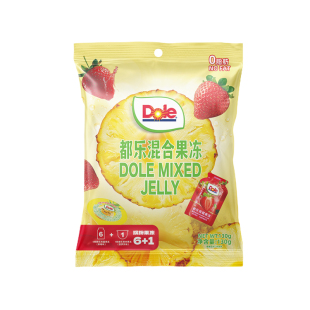 Dole都乐混合果冻130g袋装草莓菠萝蜜桃橘子味解馋零食水果味小吃