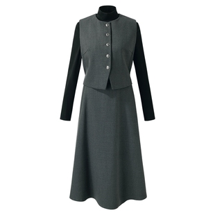 首降5折|歌莉娅秋冬一整套穿搭女精纺羊毛高级感轻熟三件套装裙