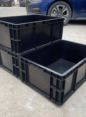 黑色防静电EU46塑料箱加厚欧贴片中转筐43标物流框塑胶周转汽配