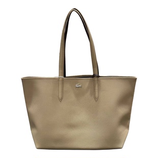 LACOSTE法国鳄鱼女包简约休闲风时尚正反两用单肩托特包NF2142AA