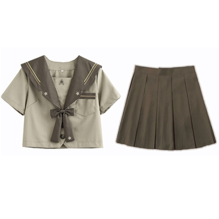 清仓  【花见森】原创奶茶高校正版JK制服裙水手服长短袖校供学生