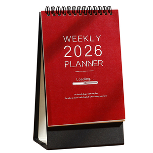 2026年台历自律学习计划表27张周历大格子记事本小清新ins风创意简约桌面摆件月历定制打卡小日历26年新款