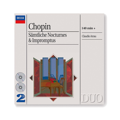 原装进口 克劳迪奥 阿劳 肖邦夜曲即兴曲全集 德版2CD唱片