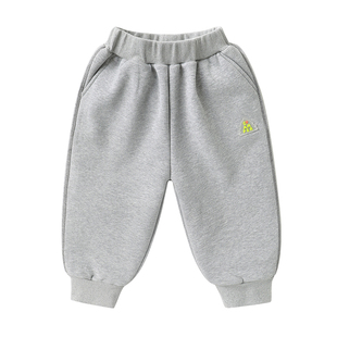 男童加绒运动长裤2025新款加厚奥粒绒冬季卫裤儿童宝宝冬款童装潮