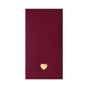 马年2026新品生日祝福简约烫金小爱心红包高档肤感利是封回礼通用