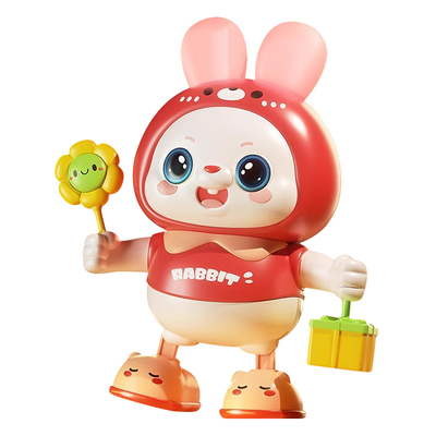 宝宝学爬抬头训练跳舞兔子