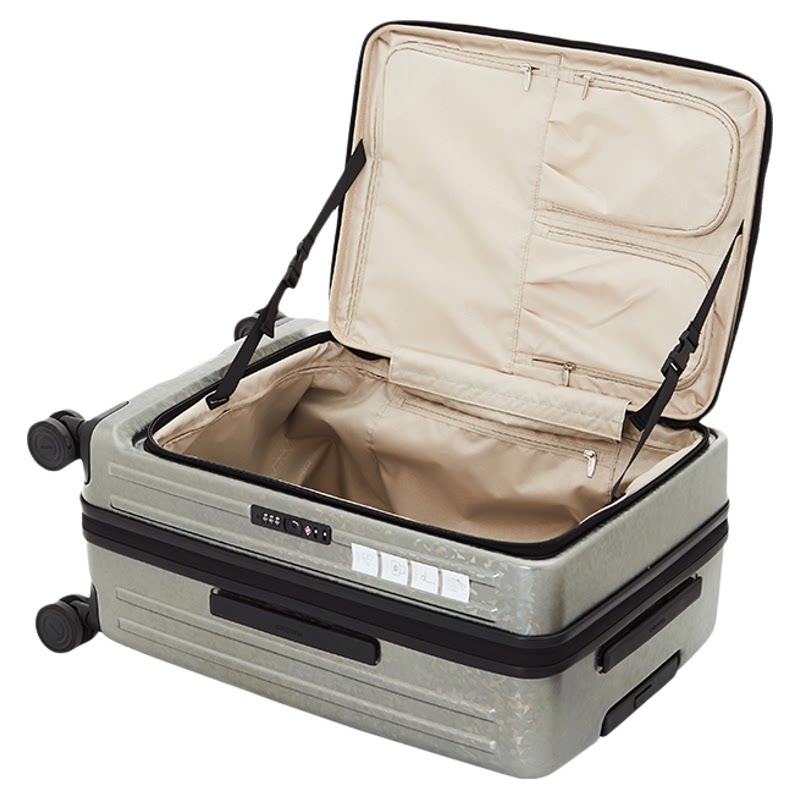 CROWN皇冠前开盖拉杆箱女20寸大容量托运密码男旅行皮箱5215