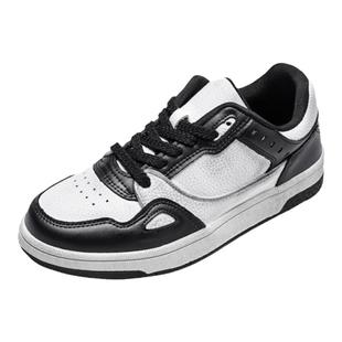 TWTW设计感熊猫板鞋女2024春秋新款ins爆款皮面休闲德训鞋运动鞋