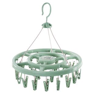 晾衣架多夹子婴儿晒袜子晾内裤挂钩挂宝宝内衣服圆形功能家用神器