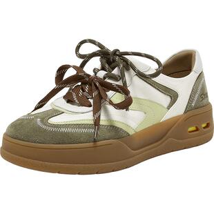 SKAP圣伽步女鞋2026春季新款休闲运动鞋舒适板鞋厚底女款德训鞋