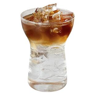 小众ins风冰美式拿铁咖啡杯耐热宽口玻璃杯牛奶杯饮料冷萃水杯子